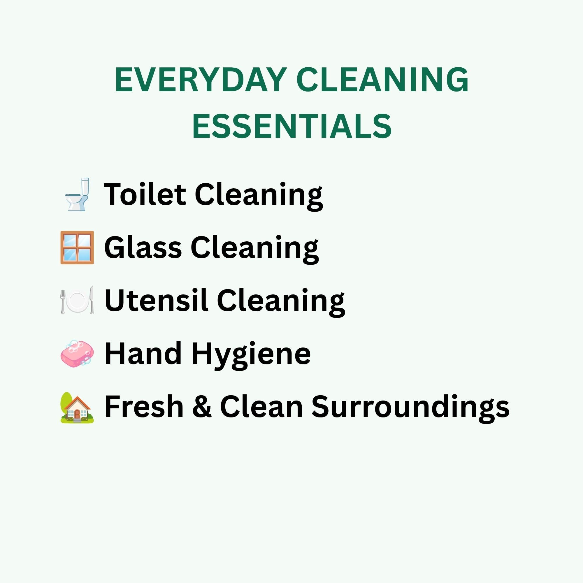 Limpid Extra Large Garbage Bag 32"×42" (4 Pkts), Floor Cleaner Concentrate 100 g (5 Pcs - Lime, Rose, Lemongrass, Raat Ki Rani & Lavender), Toilet & Glass Cleaner 500 ml, Dishwash 570 g, Handwash 1 L 4
