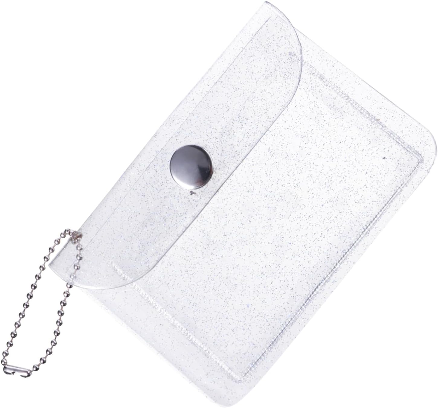 3Pcs Mini Transparent PVC Card Wallet with Snap Button Closure Fashionable Coin Purse for Women and Simple Stylish Storage Bag for Daily Use