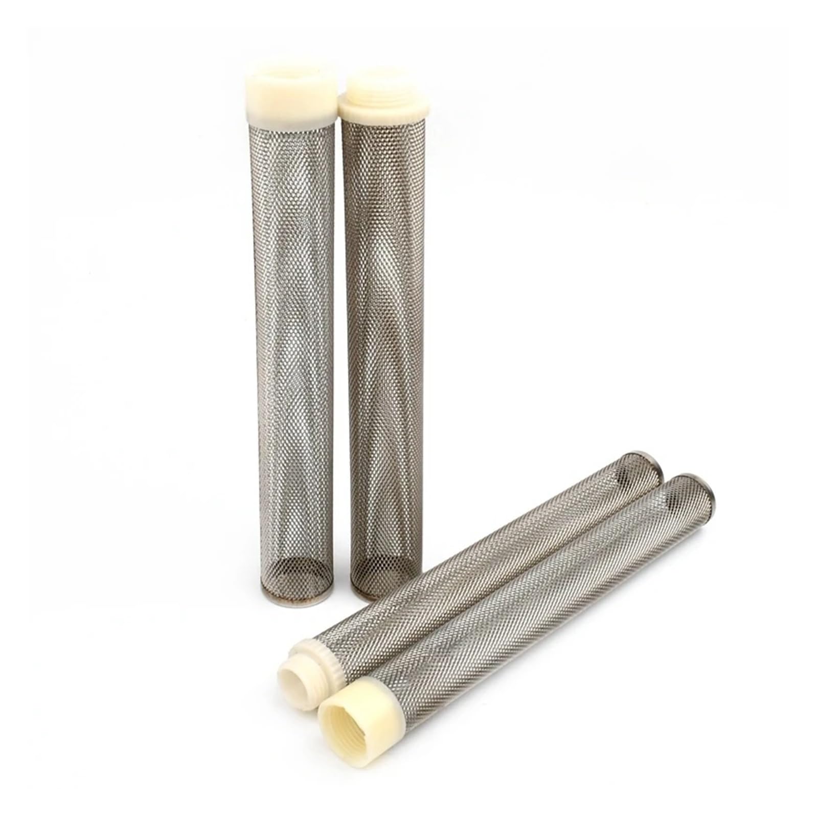 Filtro extendido de Acero Inoxidable 304 de 1/2" a 2,5", Manguera for Bomba de Agua de riego de jardín, Malla metálica for Limpieza de acuarios.(1.5 Inch Male,5 Pieces)
