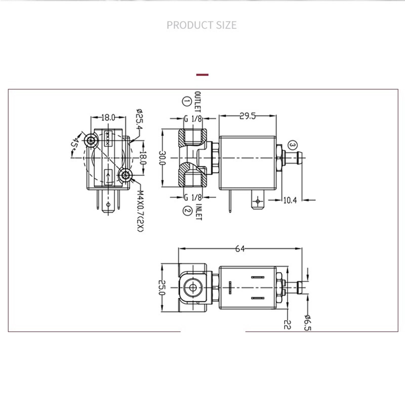 30 Uds KL-F3-T 1,2/2,0/2,3mm Válvula Micro Solenoide De Tres Vías Latón