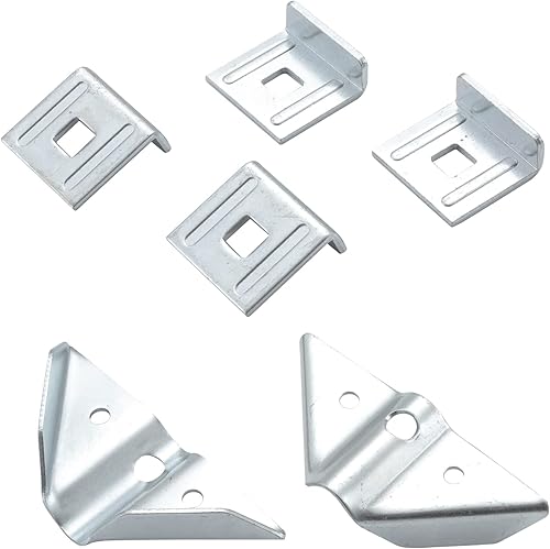 Miniatura 7 de HOME MASTER HARDWARE Kit de 2 puertas antihundimiento para reparación de vallas de madera, acero chapado en zinc, kit de herrajes para puerta