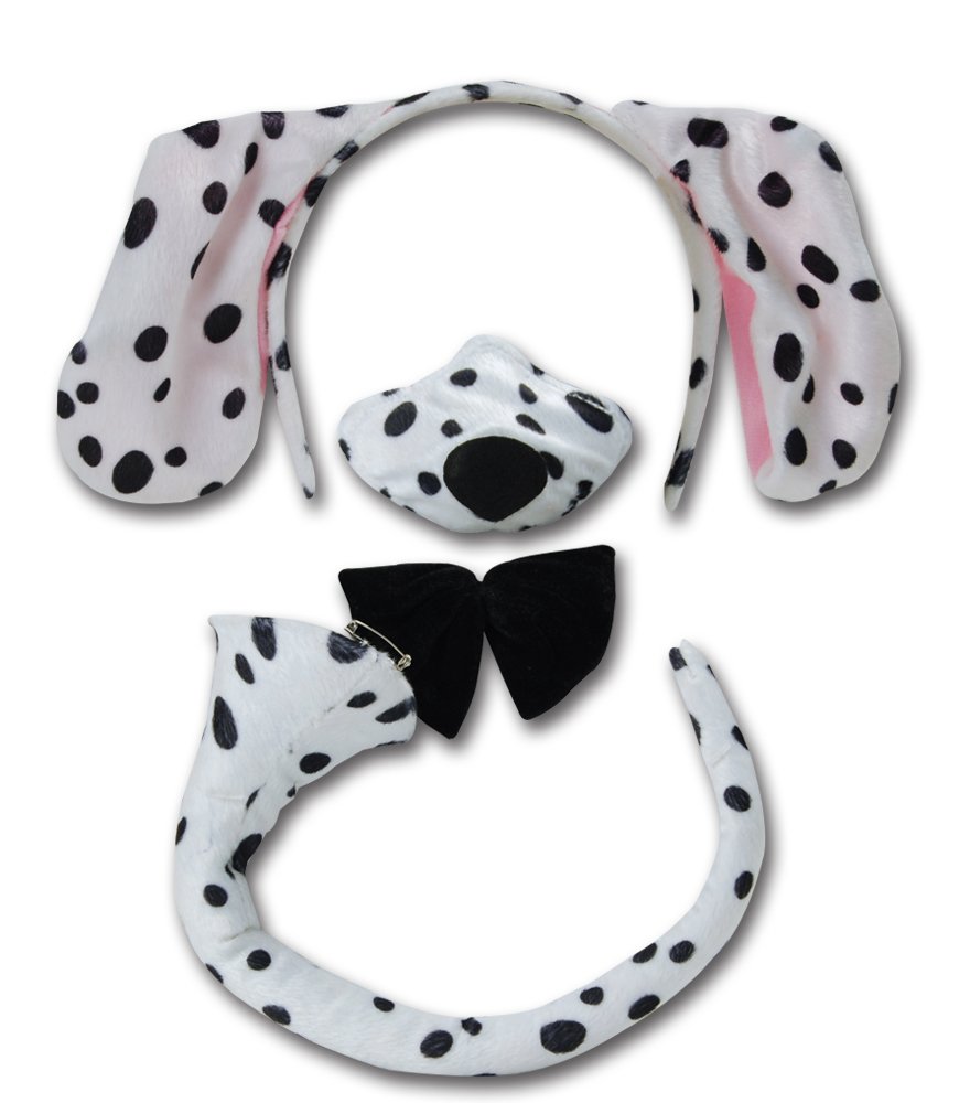 Bristol Novelty DS114 Dalmatian Accessory Set and Sound, White, One Size Halloween
