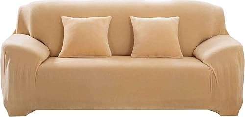 Funda de sofá de alta elasticidad, funda de terciopelo para sofá de 3 cojines, protector de muebles con parte inferior elástica para perros y gatos, disponible en Yaxa Venezuela