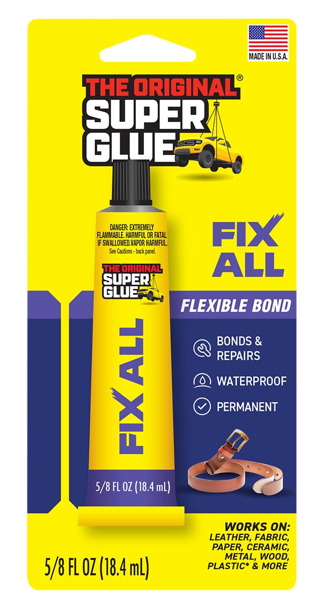 Fix-All Adhesive – Multi-Purpose Solvent Glue & Sealer, 1 oz Tube – Bonds and Repairs Wood, Fabric, Brick, Canvas, and Concrete