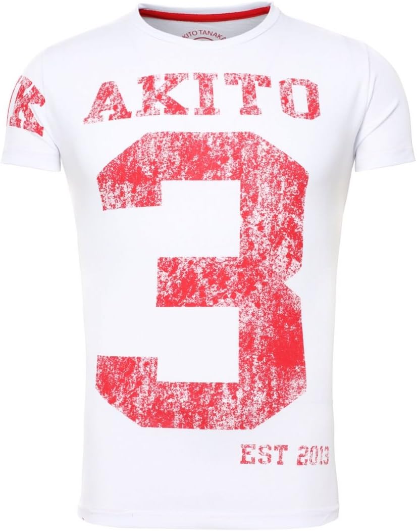 Akito Tanaka T-Shirt Men number Three Crew Neck short-sleeved Orange