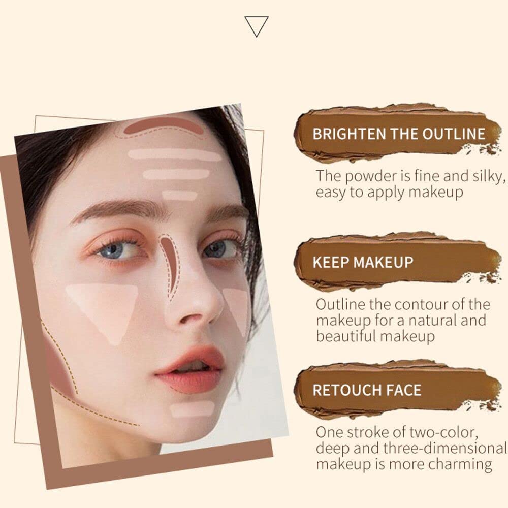 2 in 1 Bastone di Contorno, Stick Fluorescente della Penna, Doppia Penna di Correzione del Contorno, Penna Cosmetica Impermeabile, Trucco Correttivo (03#)