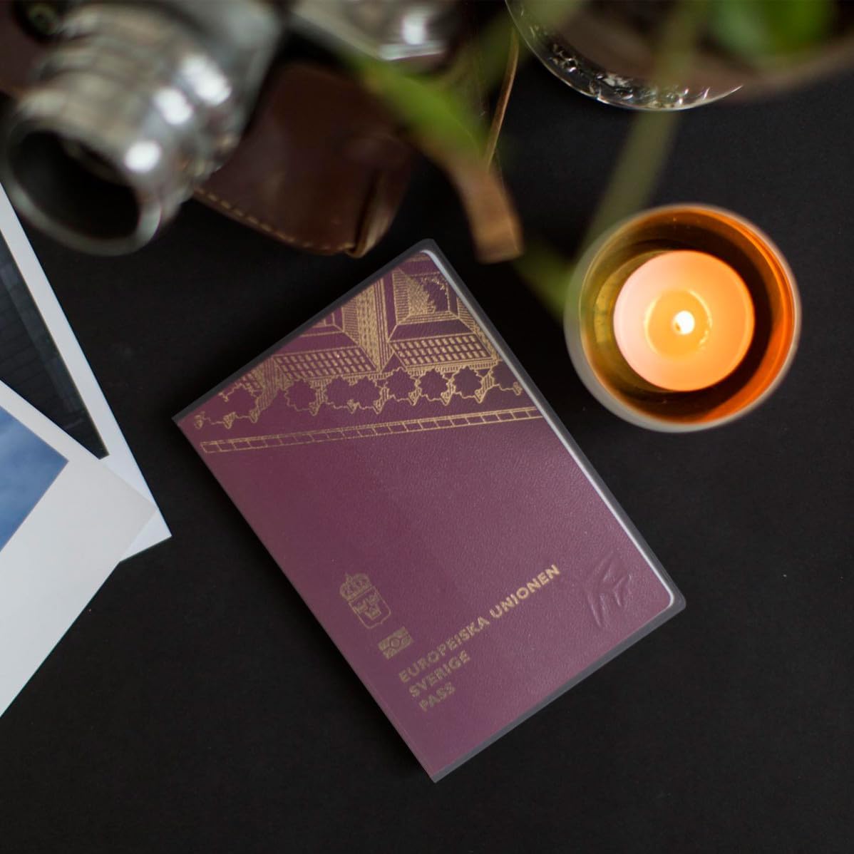 12pcs Waterproof Passport Holder PVC Id Holder for Office Travel Use