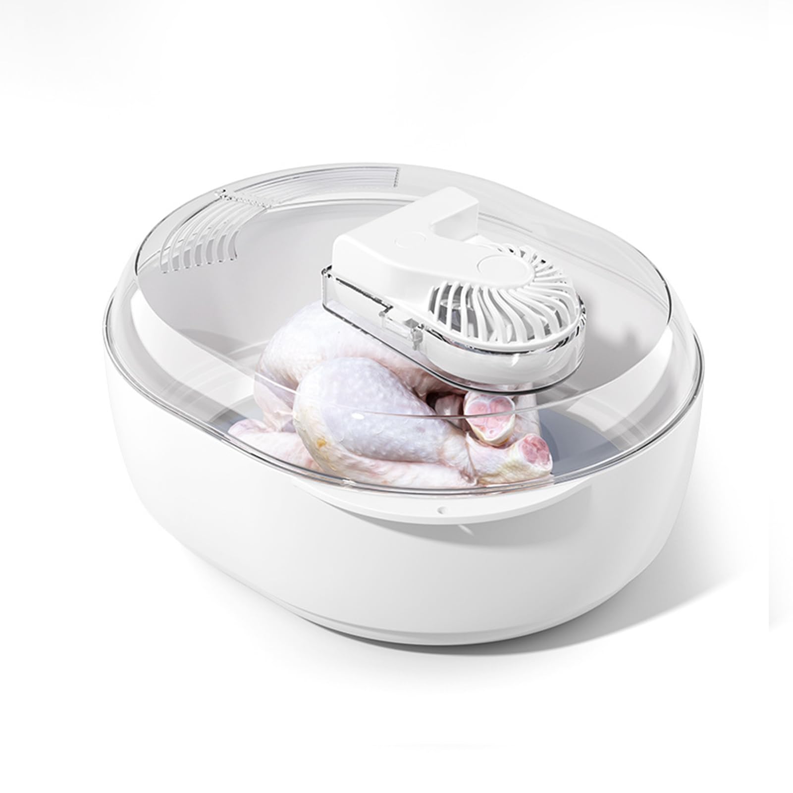 Auftauplatte，Auftauschale Für Gefrorenes，Auftauplatte 360° Atomisierte Stereoskopische Auftauen Box ，4-in-1-Auftaugerät，Große Kapazität, USB-Aufladung，für gefrorenes Hühnchen, Steak. (Stil 2)