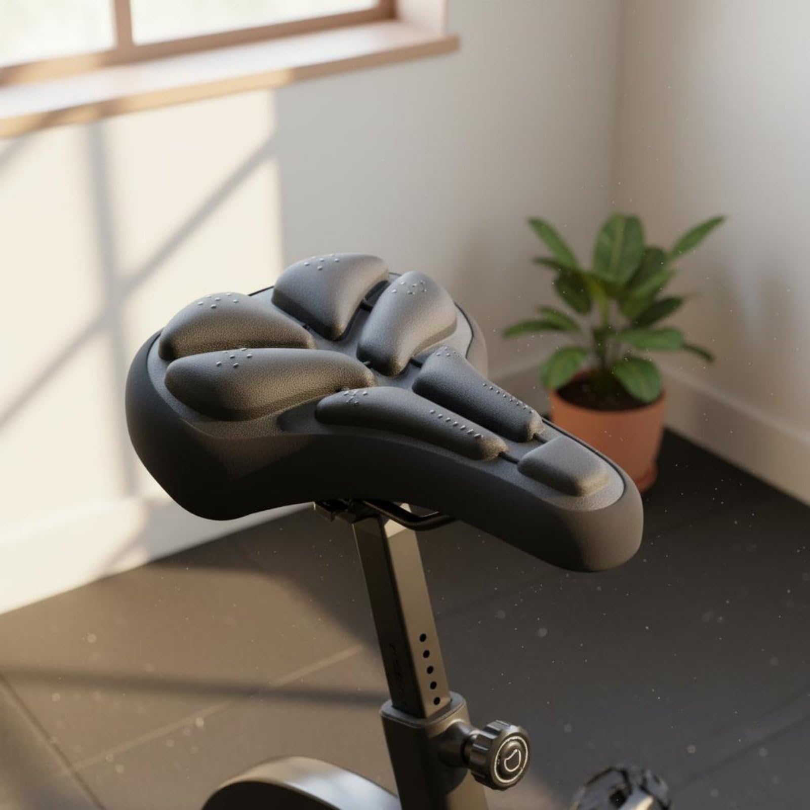Coprisella Ammortizzato per Cyclette Comodo Coprisedile Morbido per Bici da Stationary Biking Traspirante Coprisellino in Gel per Ciclisti, Aggiornato