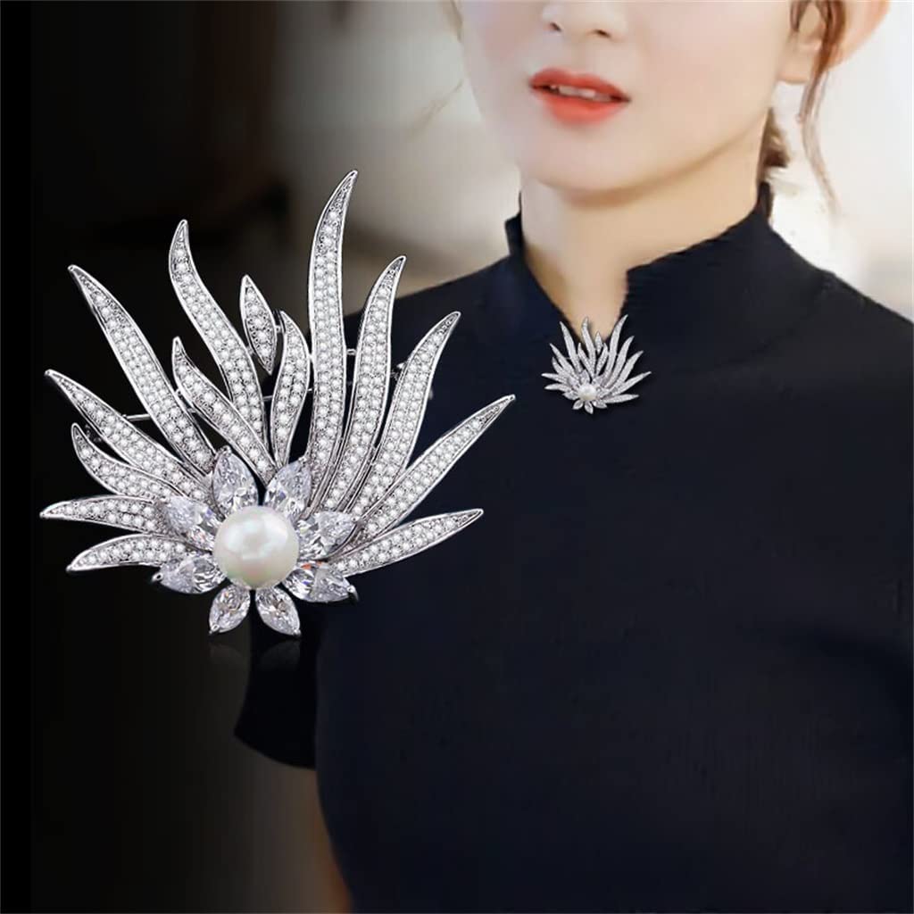 OLOTU Tutto Partita Elegante Spilla d'Arte squisita, Spilla da Bavero per Cappotti Giacche Maglioni Accessori, Spilla Decorativa Regalo Gioielli per Donne Ragazze Spilla
