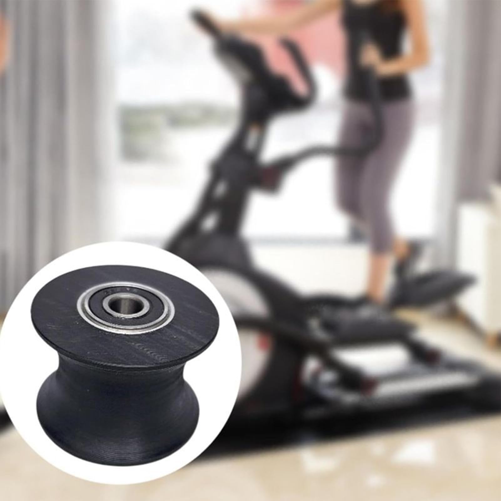 Rouleau De Remplacement Pour Vélo Elliptique – Alu/PU – Silencieux Et Durable – 2 Tailles S/L
