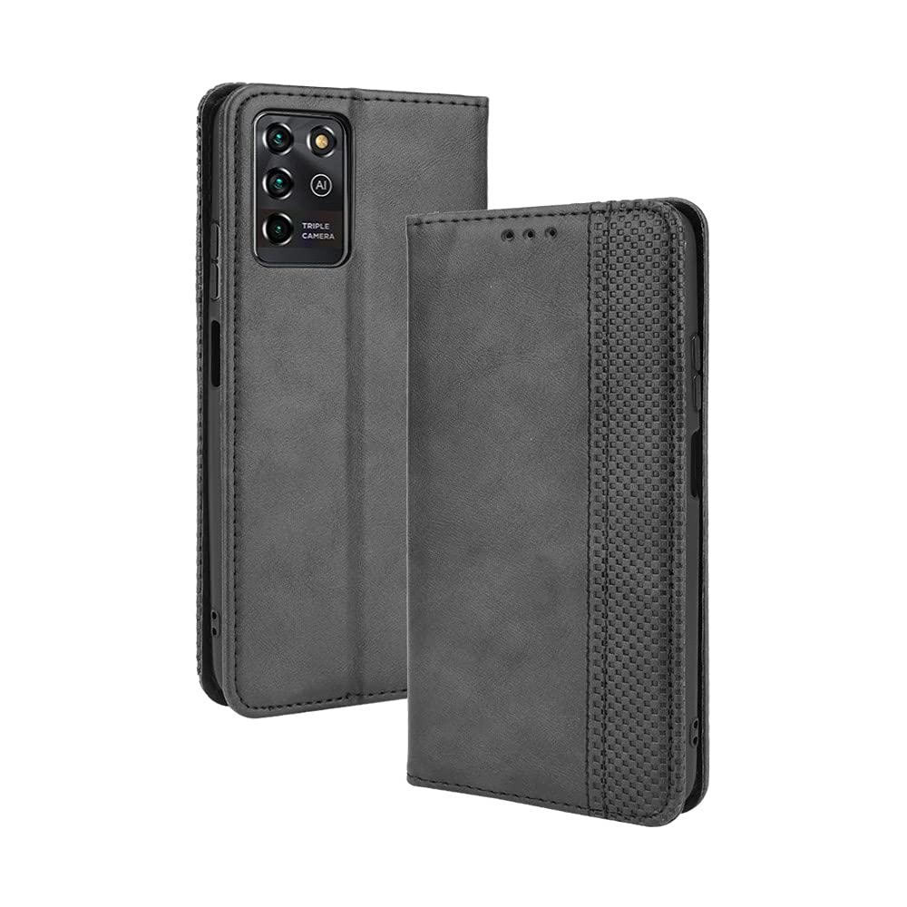 MOJIA Hülle Flip Case Für ZTE Blade V30 Vita – PU Leder Mit Kartenfach & Standfunktion (Schwarz)