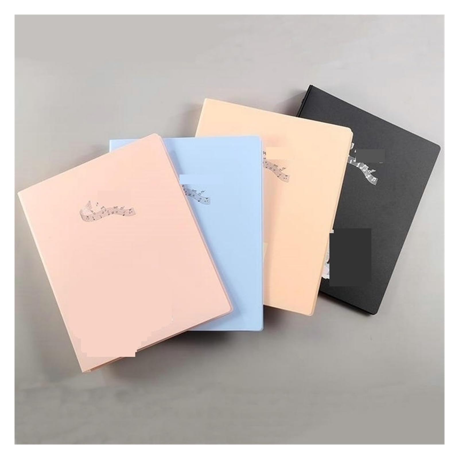 Carpeta para partituras, Carpeta de partituras for piano A4, 3 anillas, fundas transparentes, con, multicolor(Orange)