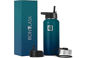 Keep Your Hydration Going Strong: IRON °FLASK Sports Water Bottle with Straw...