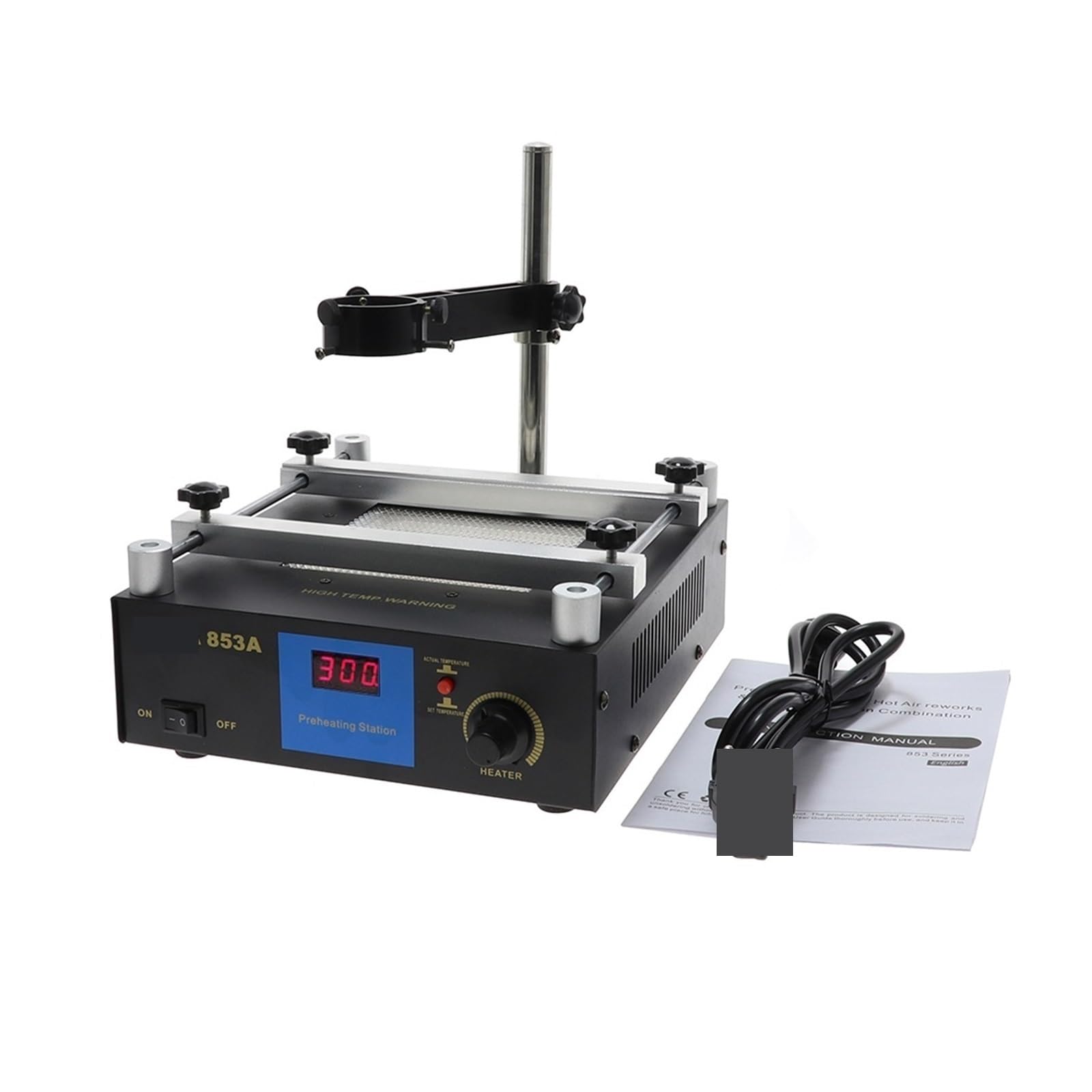 Jvddi One Color Electric Hot Plate Soldering Preheating Station 853A Esd Bga Rework Station Digital Ir Preheat Station Soldering Station Pcb Desoldering