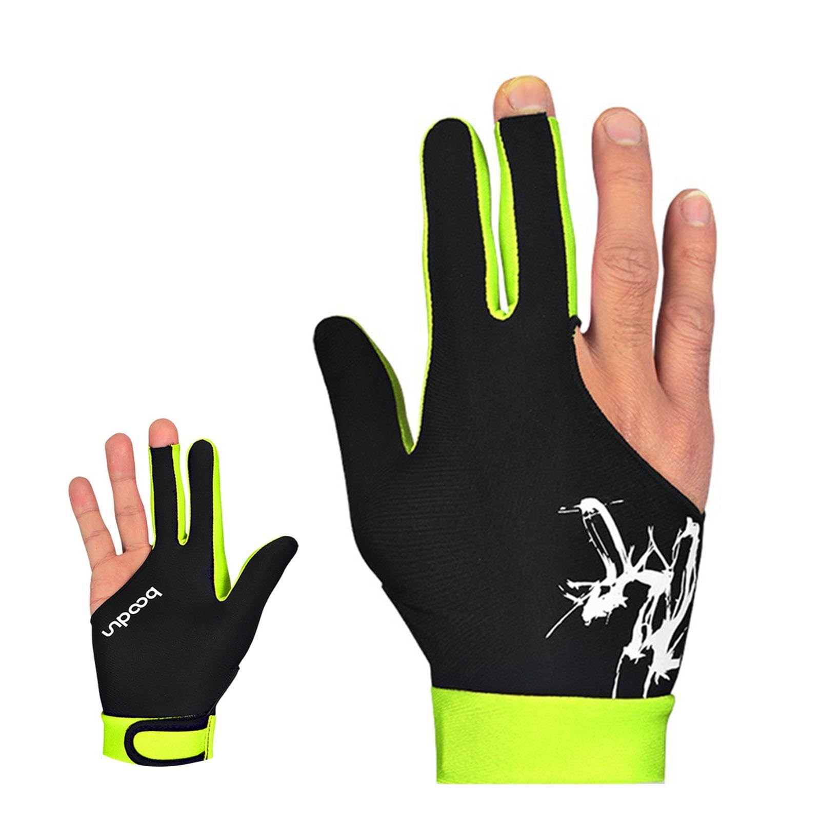 Billard Handschuhe 3-Finger - Rutschfeste Handschuhe Für Pool & Karambolage