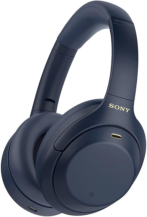 Sony WH-1000XM4 Industry Leading Wireless Noise Cancellation Bluetooth Over Ear Headphones with Mic for Phone Calls, 30 Hours Battery Life, Quick Charge, AUX,Touch Control and Alexa Voice Control-Blue at Rs. 19989