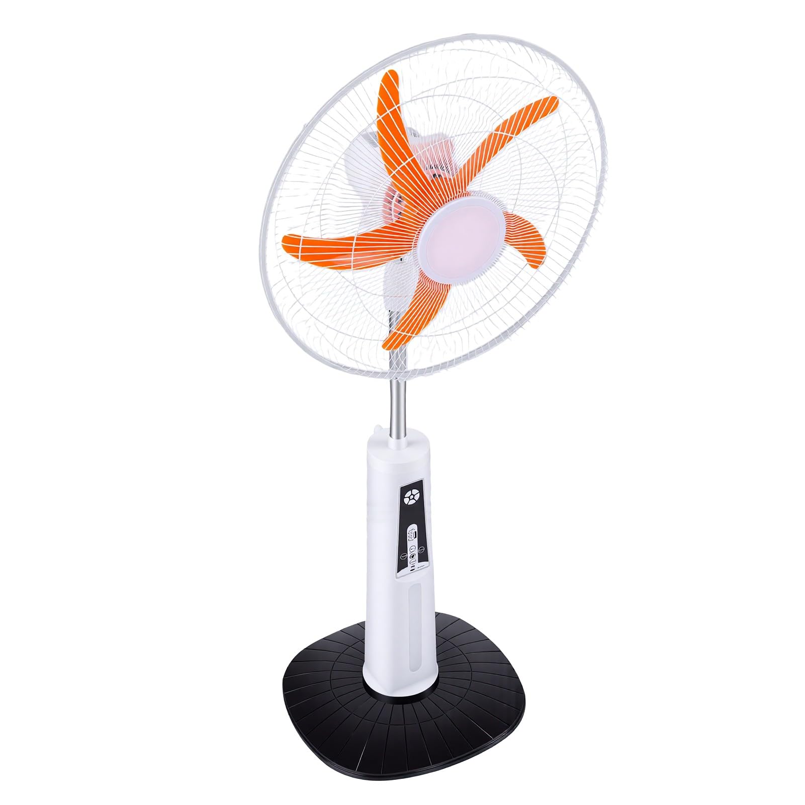 Topiky Ventilateur sur Pied Oscillant, Ventilateur sur Pied avec Télécommande, Oscillation à 90°, Hauteur Réglable, Plusieurs Vitesses, de Refroidissement à énergie Solaire pour la Maison, la (Prise