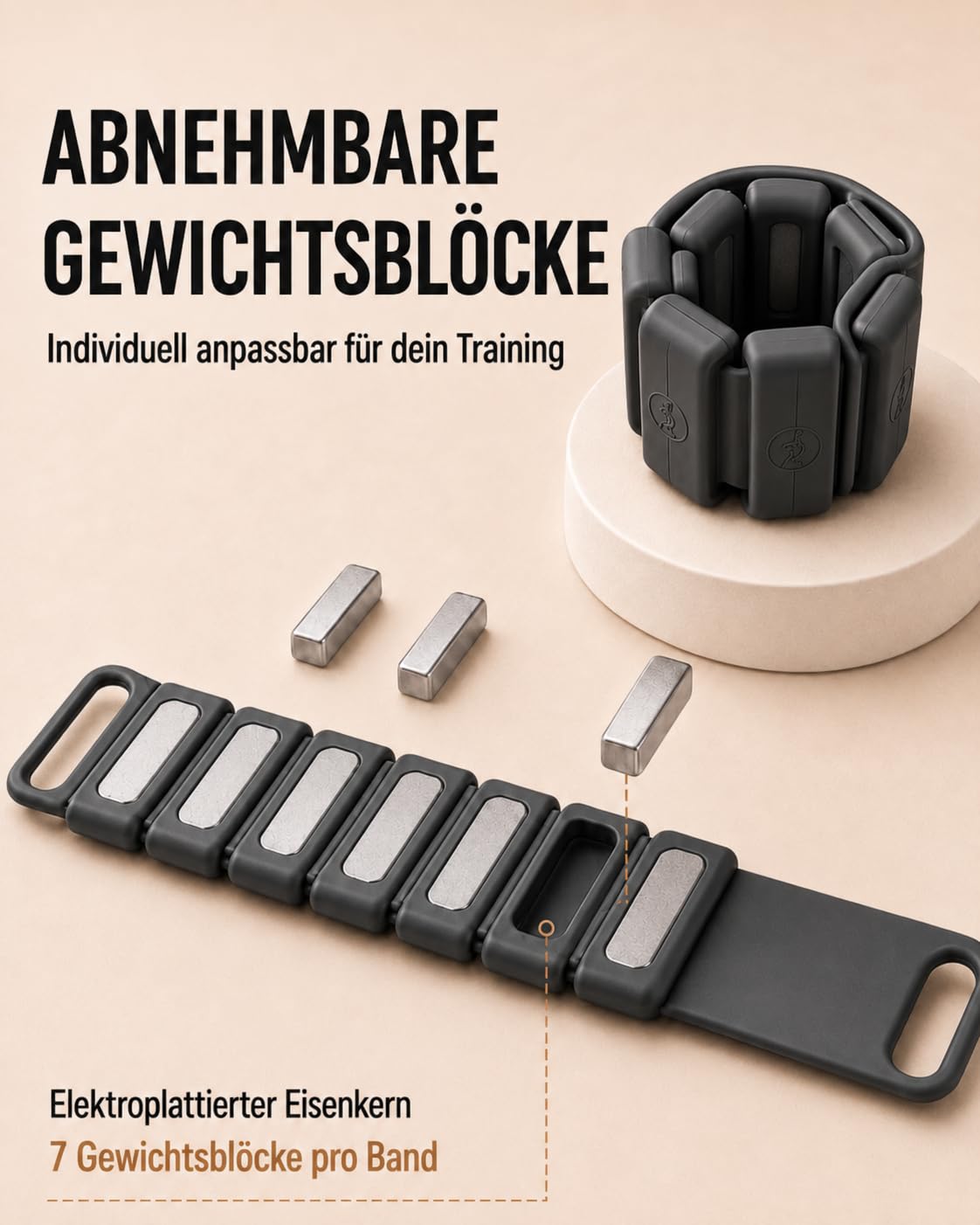 Gewichtsmanschetten 1kg, 2 Stück je 500g Verstellbar Silikon Handgelenkgewichte & Fußgewichte für Beine und Arme, Pilates Gewichte Armgewichte für Damen & Herren, Laufen, Yoga