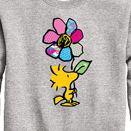 HYBRID APPAREL - Peanuts - Woodstock With Flower And Pattern - Toddler And Youth Crewneck Fleece Sweatshirt3