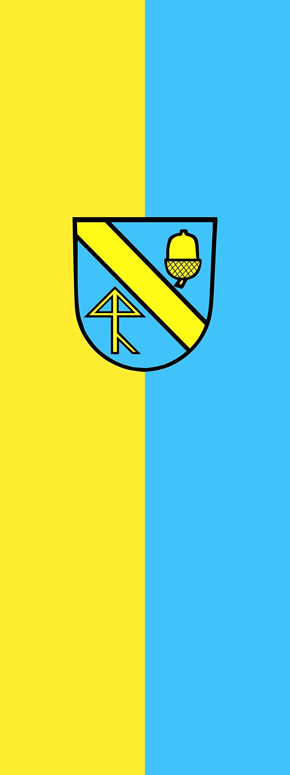 Drapeau Aichwald vertical de 400x150cm pour pavoiser les grands mâts extérieurs