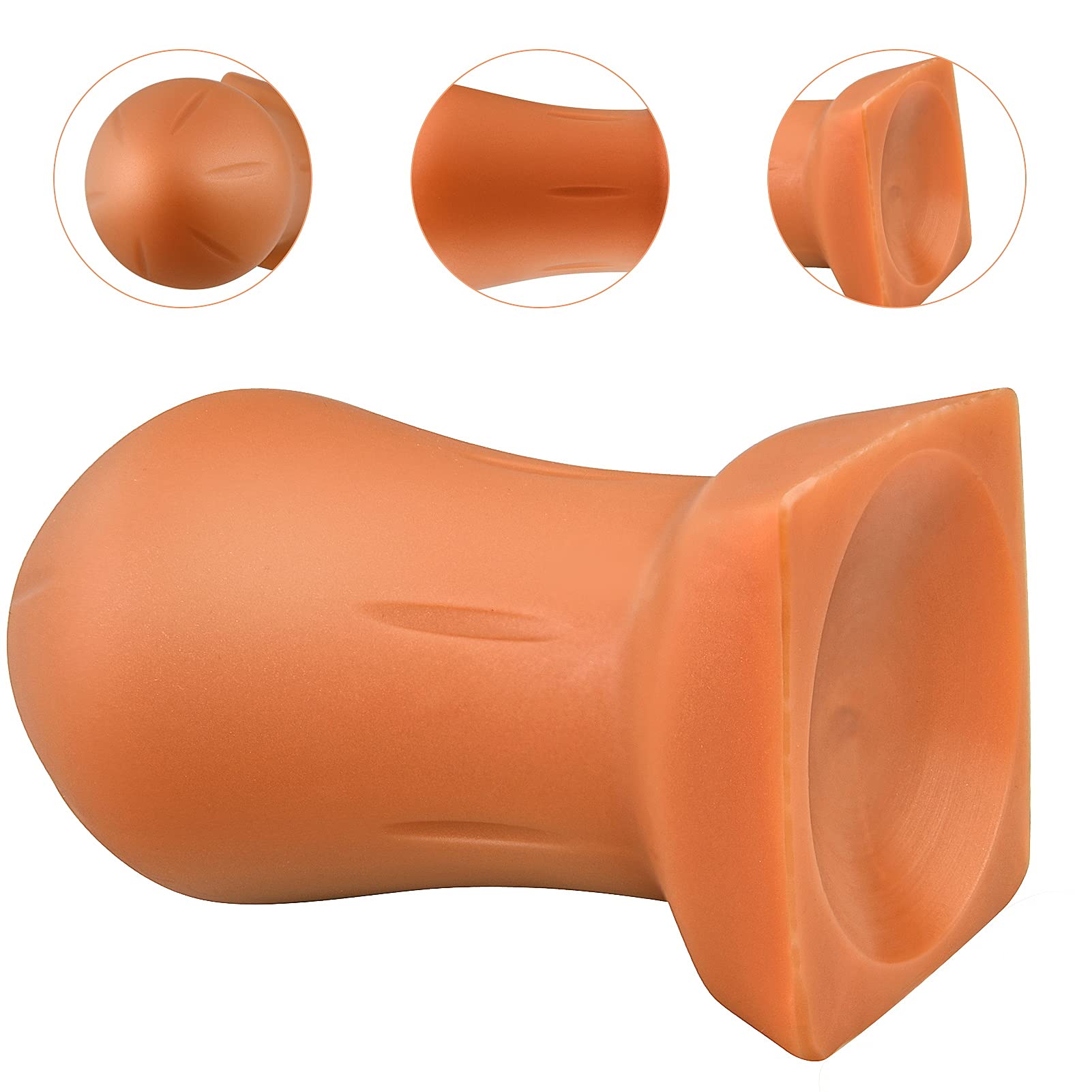 SXOVO Buttplugs anale Silicone Soft Egg Anus Expander Golden Anal Plug Stimolatore di Massaggio Prostatico (Medium)