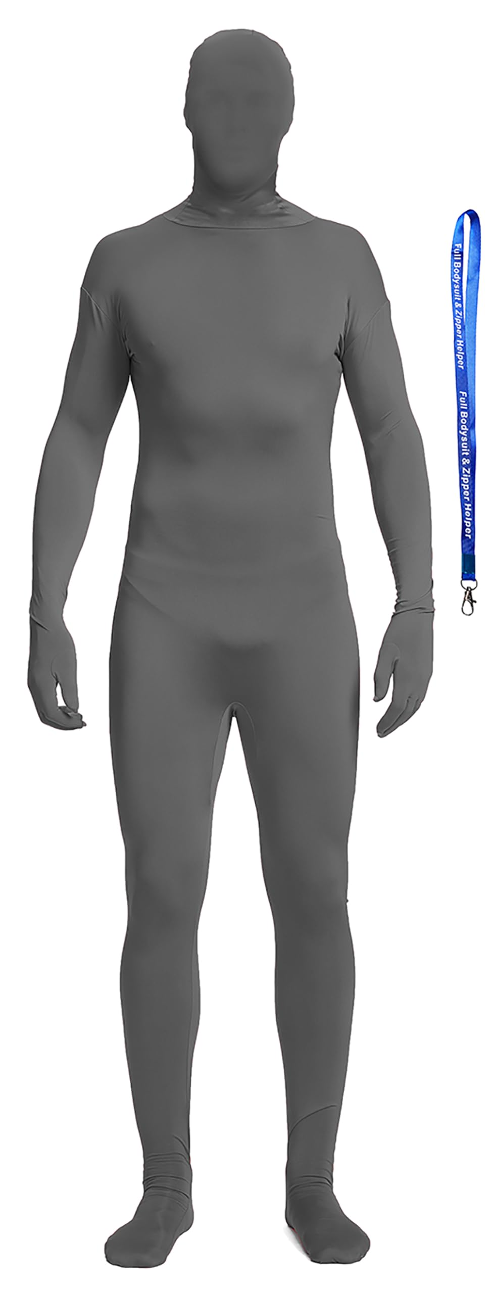 Full Bodysuit Include Zipper Helper Unisex Spandex Stretch Adult Costume Zentai Disappearing Man Body Suit