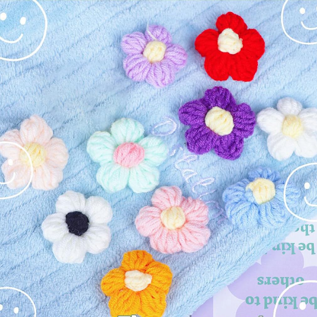 5 Uds Flores De Coser En Apliques De Dulces Manualidades Rosado
