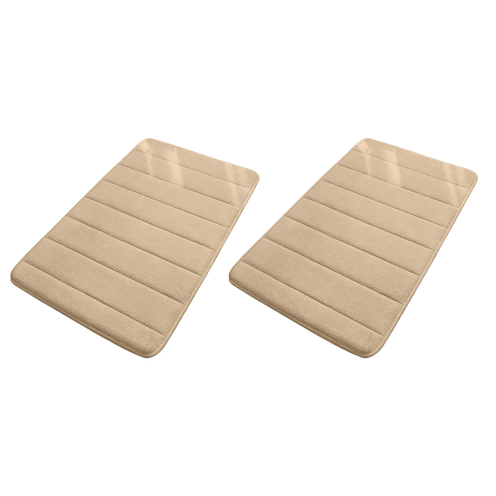 alloneslife Of 2 Absorbent Bath Mat Fast Drying Machine Washable NonSlip Memory Foam and AntiSlip Bottom Bathmat Carpet