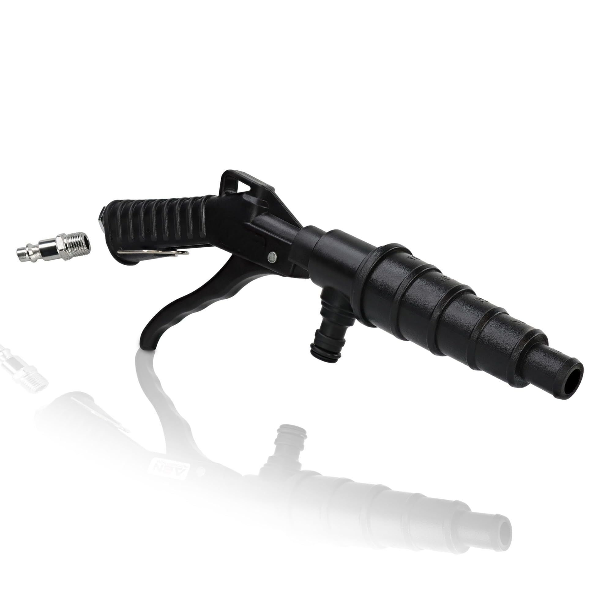 Retaaj Black Automotive Air Powered Flushing Gun For Coolant System Cleaning Flush Gun Multi Nozzles Fit Radiator Cooling System Flusher