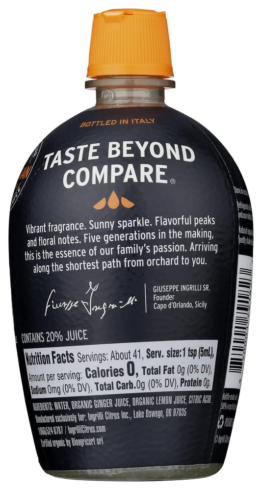 Miniatura 2 de Ingrilli Mezcla de jengibre orgánico para apretar, botella de 7 onzas líquidas (6 unidades)