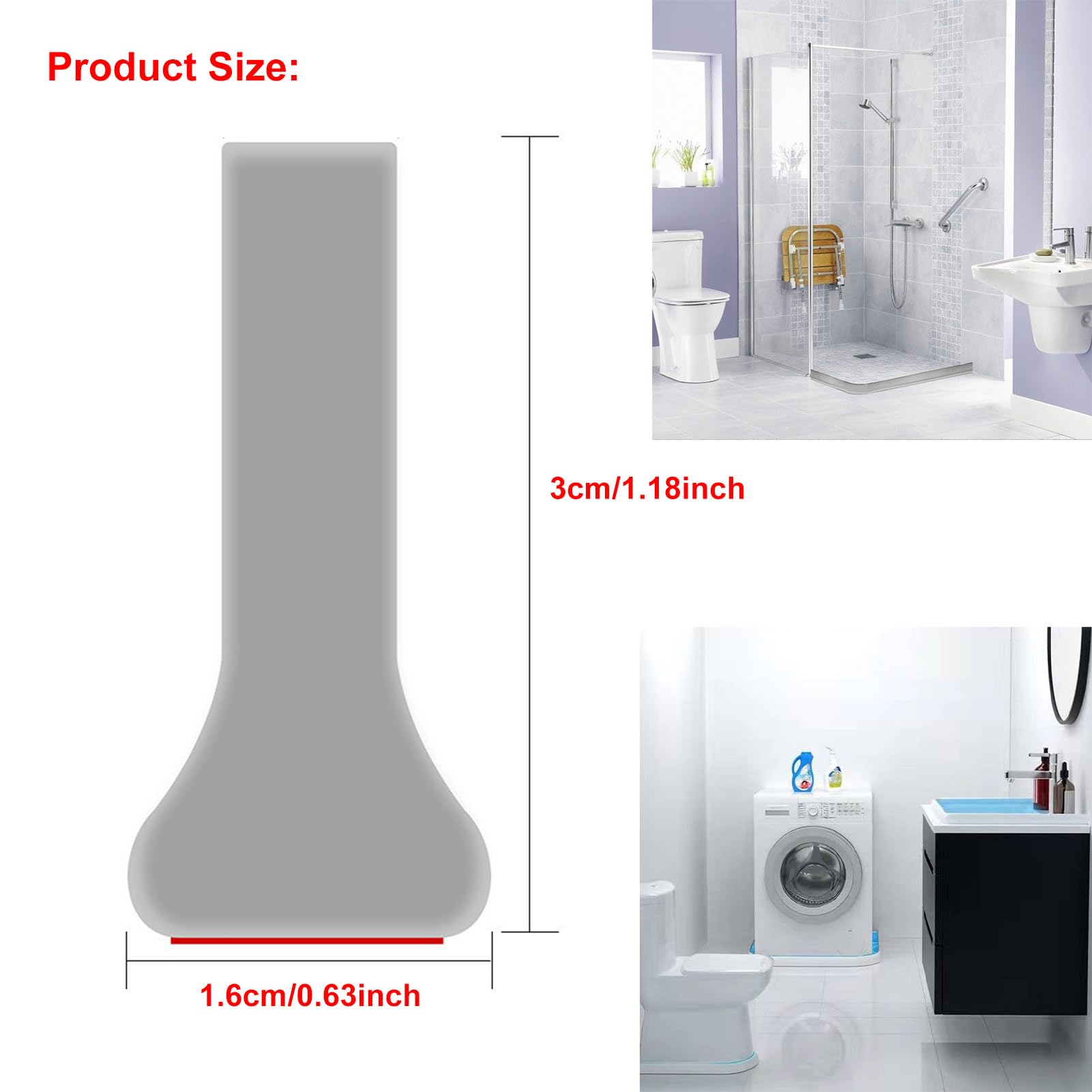 Protection anti-éclaboussures flexible pour douche et baignoire | Bande étanche en silicone pour meubles de salle de bain aucune porte nécessaire, design facile à installer