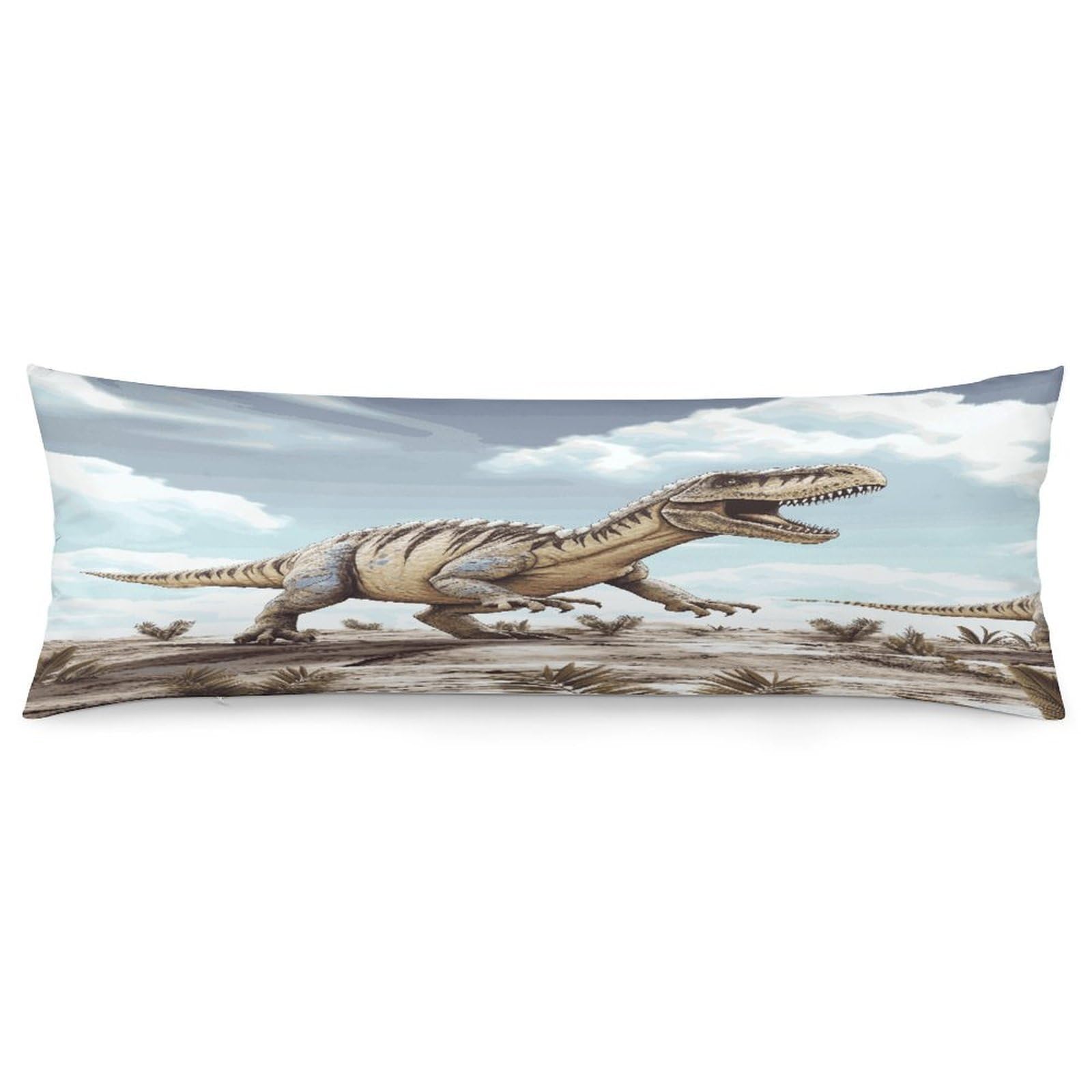 Dinosaur Walking Dinosaur Walking Pillow Cover with Zipper Pillow Case Super Soft and Cozy Body Pillowcase 19 X 53 Inches Luxury Long Pillowcase for Couch Sofa Chair Bed Home Decor Pillows Cover