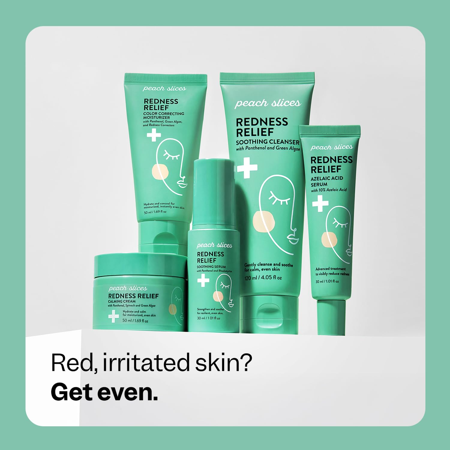 Peach Slices - Redness Relief Calming Cream (1.69 oz) - Hydrate & Calm - Moisturized, Even Skin - Panthenol, Spinach, Green Algae, & Turmeric - Vegan, Cruelty Free, Korean Skin Care & Beauty - Image 8