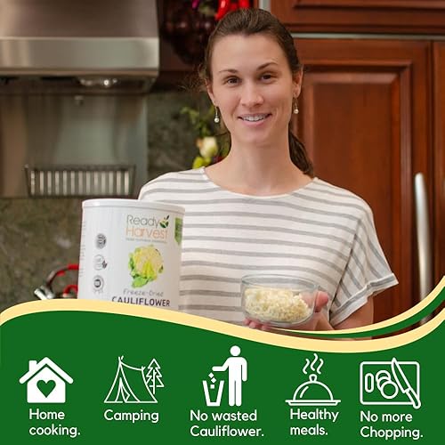 Miniatura 3 de Ready Harvest Alimentos liofilizados - coliflor | Alimentos de emergencia | Camping y almacenamiento | Lata #10 | Vida útil de 25 años | Latas