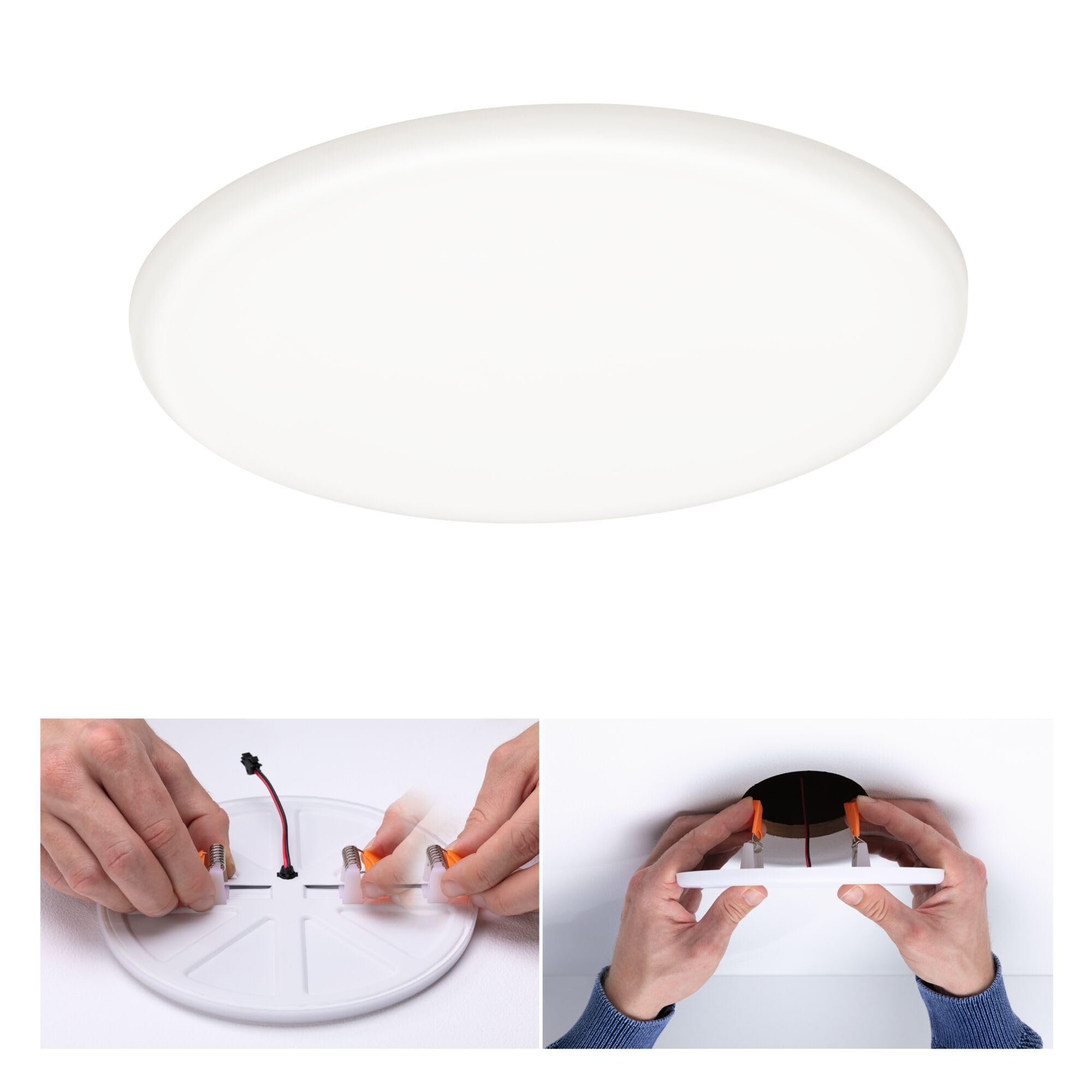 Paulmann 93067 panel LED, oprawa wpusz. Veluna VariFit, IP44 ściem. 3-stopn. 185mm okrągła, w kompl. oprawa sufitowa 1x17,5 W satyn. tw.szt. 4000 K