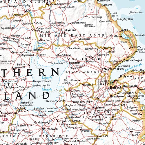 National Geographic Ireland Wall Map - Classic (30 x 36 in) (National Geographic Reference Map) - Image 3