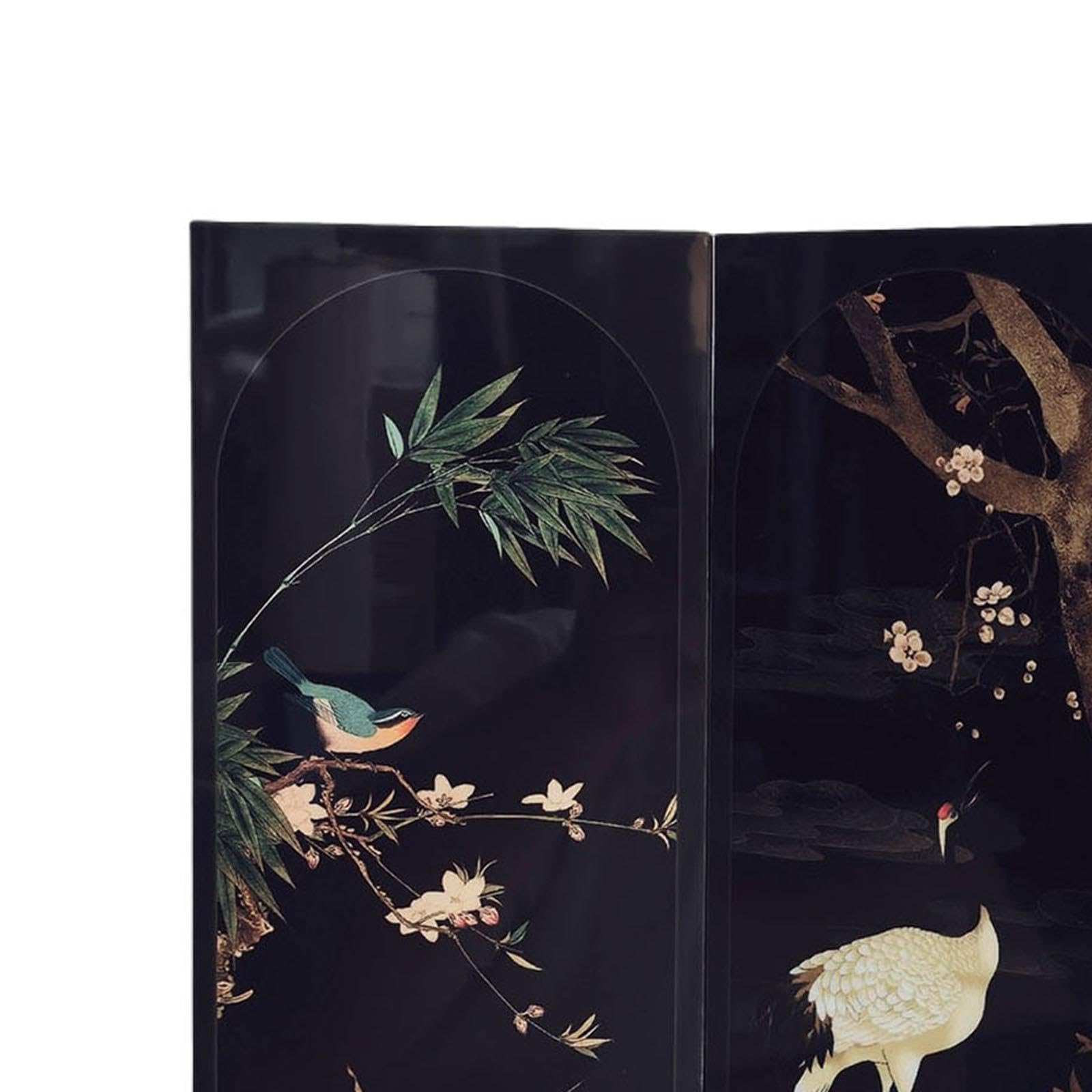 Mini Folding Screen Craft 3 Panel Divider for Entrance Living Room Fireplace Style C-image-10