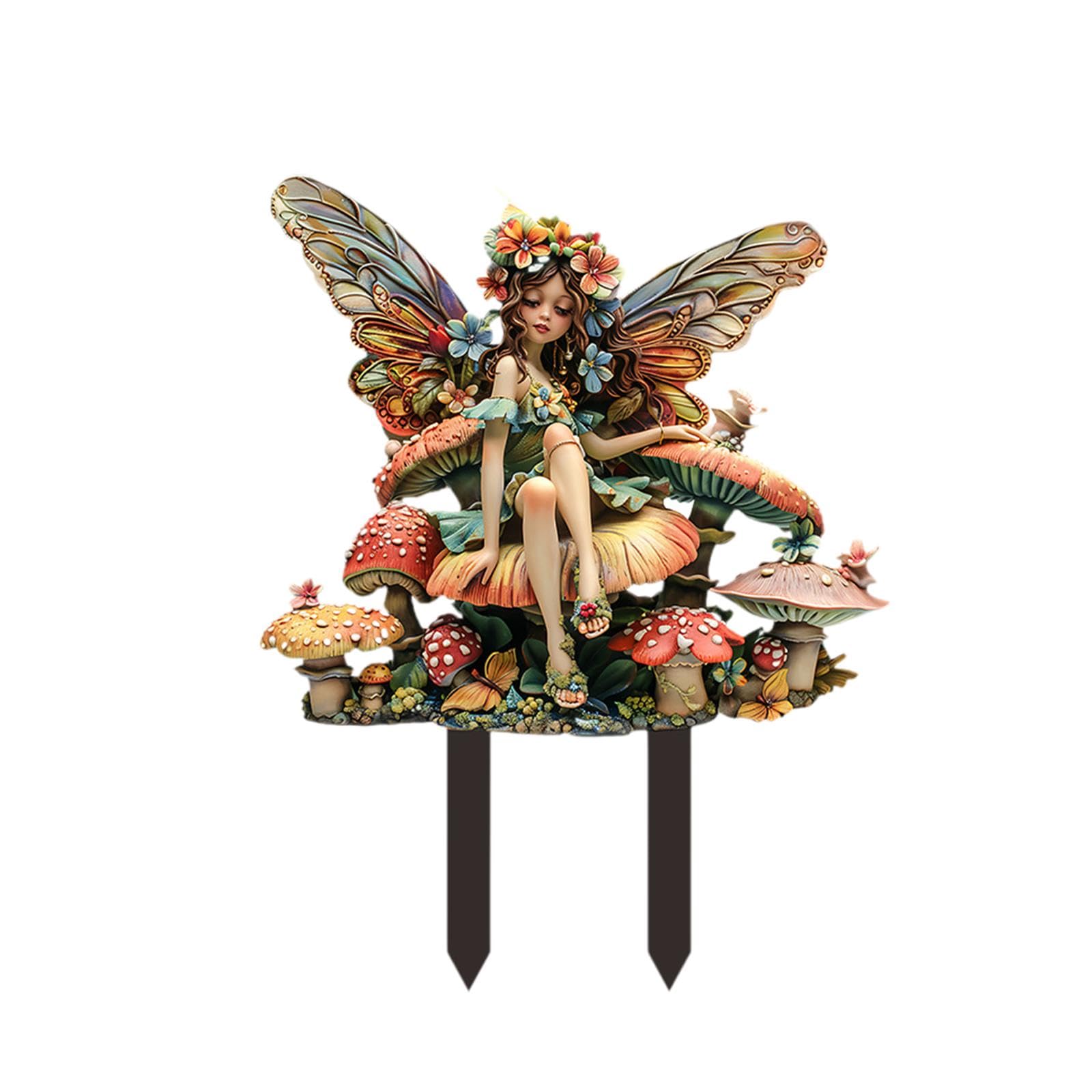 CALANDIS™ Acrylic 2D Flat Garden Stake Elf Fairy Landscape Creative Lawn Planter Signs | Garden Plaques & Signs | Garden D?©cor | Yard, Garden & Outdoor Living-image-46