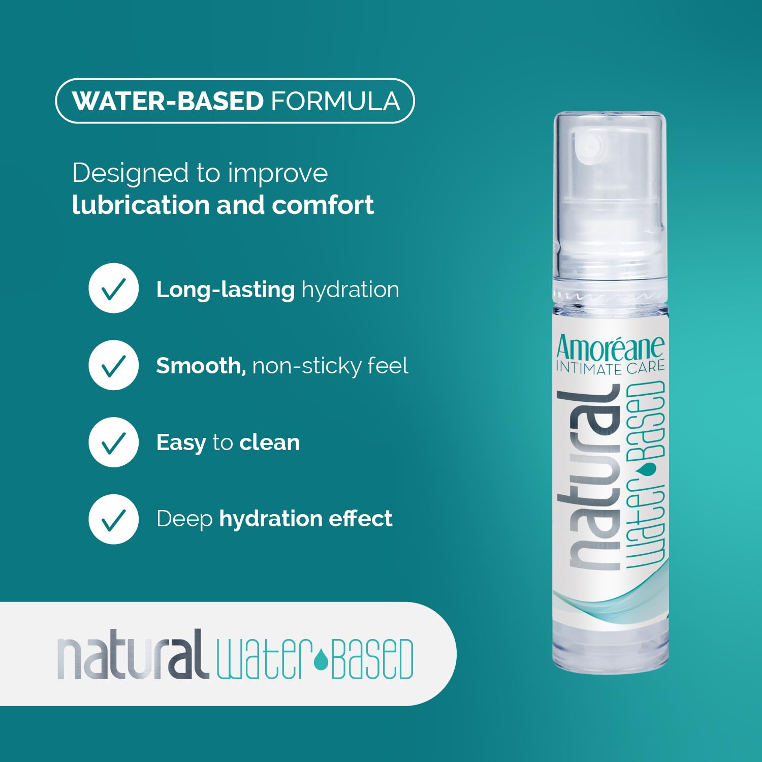 Amoréane Natural Lubricant – Lubricante Base Agua con Colágeno Marino y Fitoplancton – Hidratación y Confort - 10ml — view 2