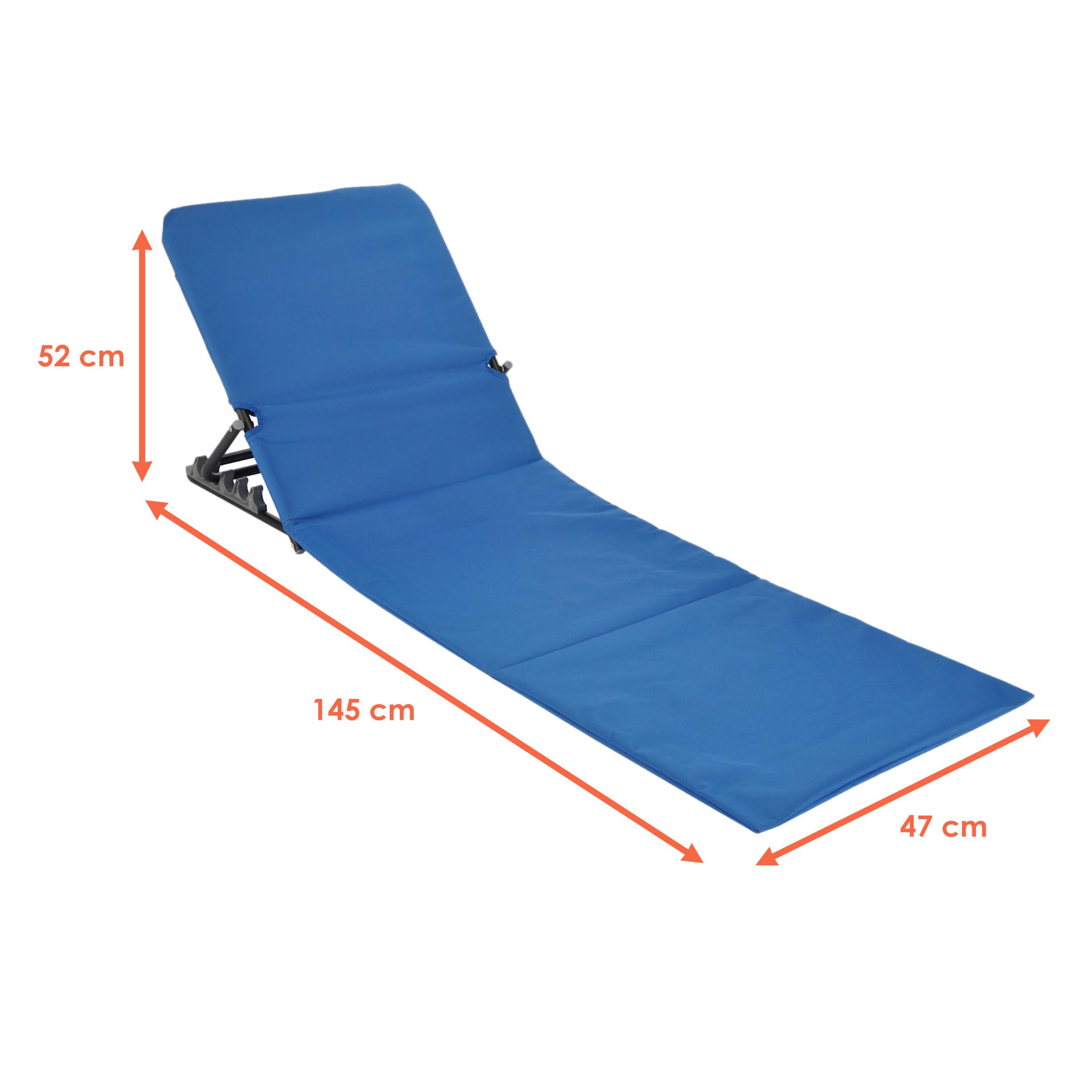 Tapis de plage Avec sac de transport Avec dossier réglable 145cmx47cm