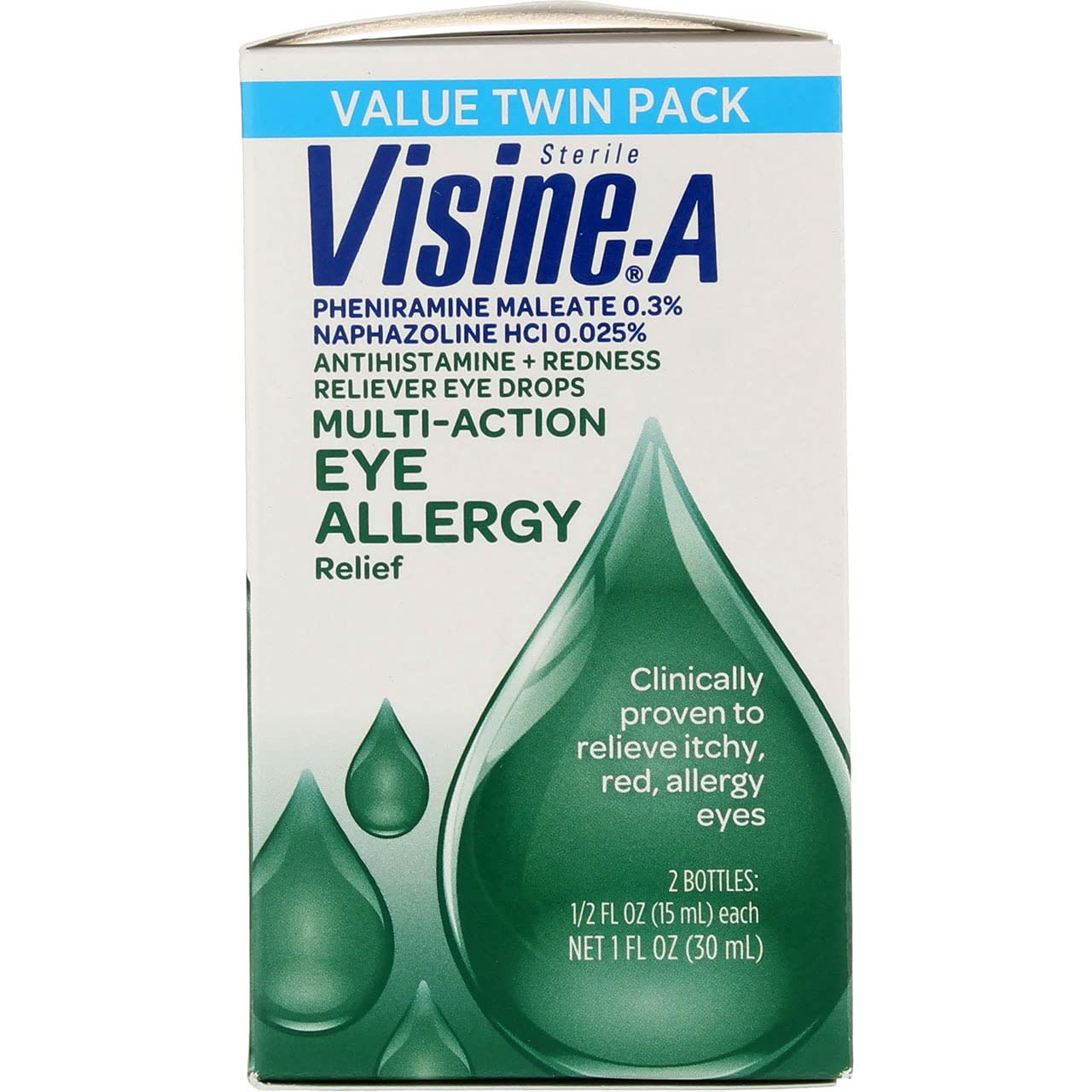 VisineA MultiAction Eye Allergy Relief Drops 0.5oz Twin Pack