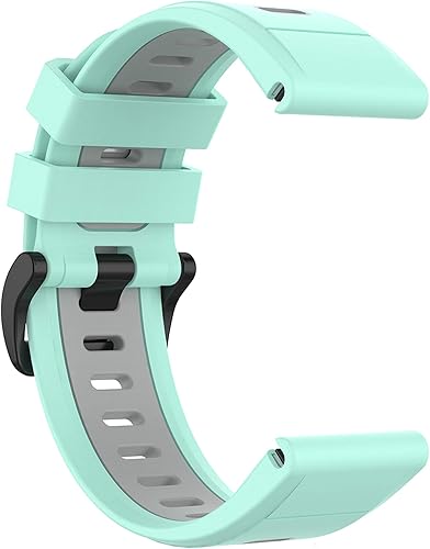 Vista 23 de Compatible con Garmin Fenix 6X Sapphire Band para mujeres y hombres, bandas de repuesto de silicona Quickfit de 0.86 pulgadas (1.024 in), correas