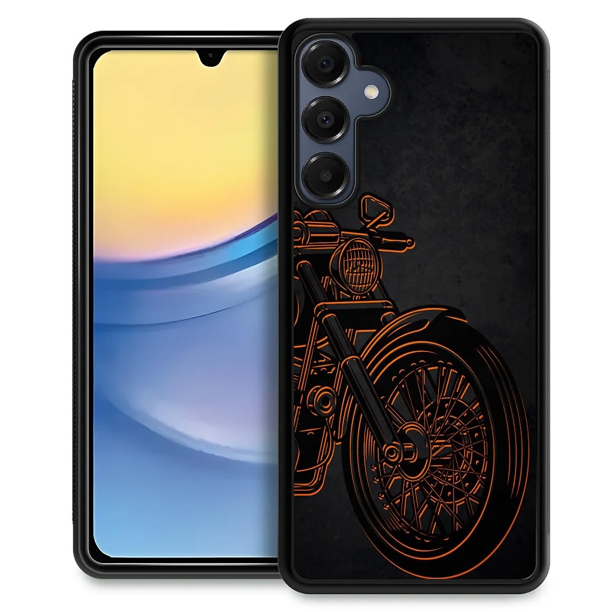 TnXee Compatible with Samsung Galaxy A16 Case,Cool Motorcycle Anti-Skid and Shockproof Protective Case for Women/Men,Soft Silicone Rubber+Hard PC Back