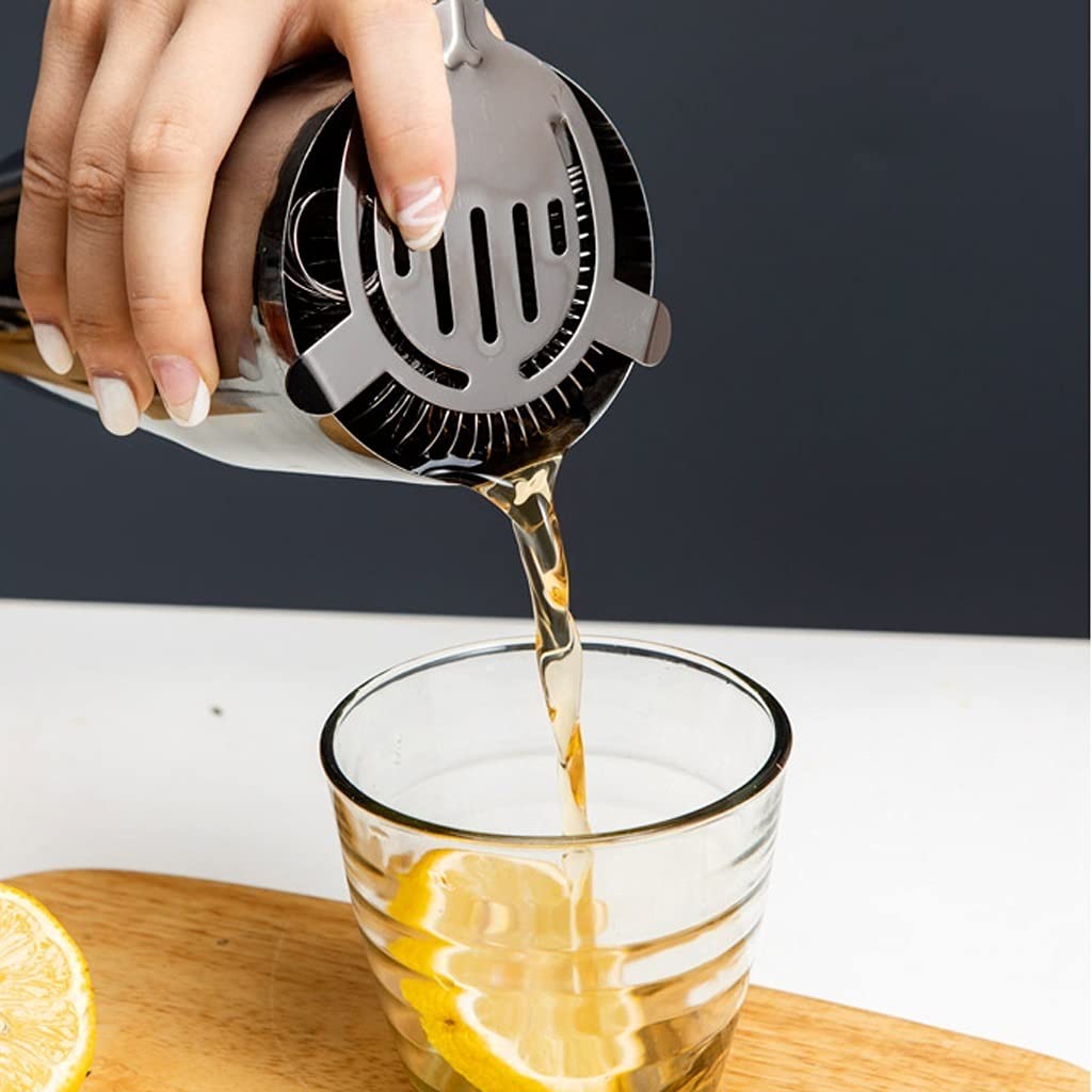 Coctelera de cóctel kit de bartender Coctelero de cócteles con acero inoxidable Kit de bartending coctelera de cóctel con colador de bebidas incorporada Beber Shaker Ideal para Bar, Hogar Mezclar Bebi
