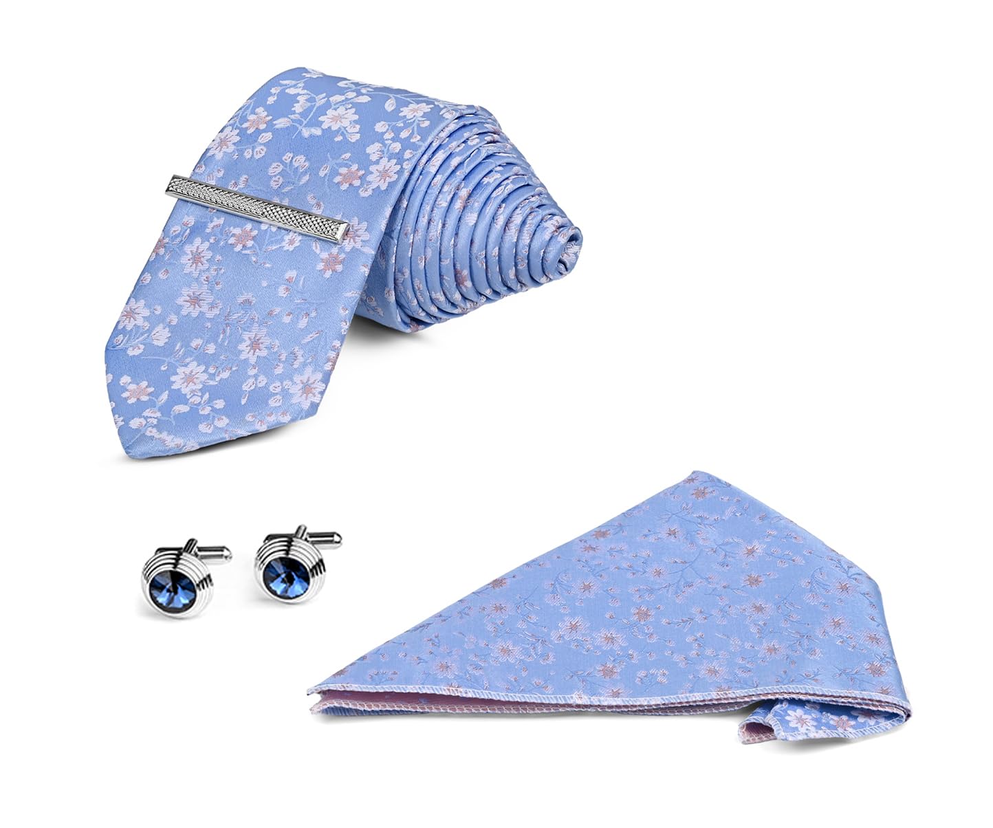 Men’s Premium Combo Tie Set | Polyester Micro Fabric Neckties | Office, Wedding & Business Use | Gift Set for Men | LS-TE-M-BU-image-16