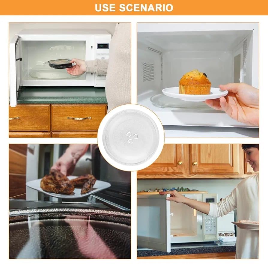 Image of Glass Microwave Plate Compatible with IFB 20SC2, 24.13 cm Round Turntable Replacement, 20L Capacity(NOT for Samsung Microwave)