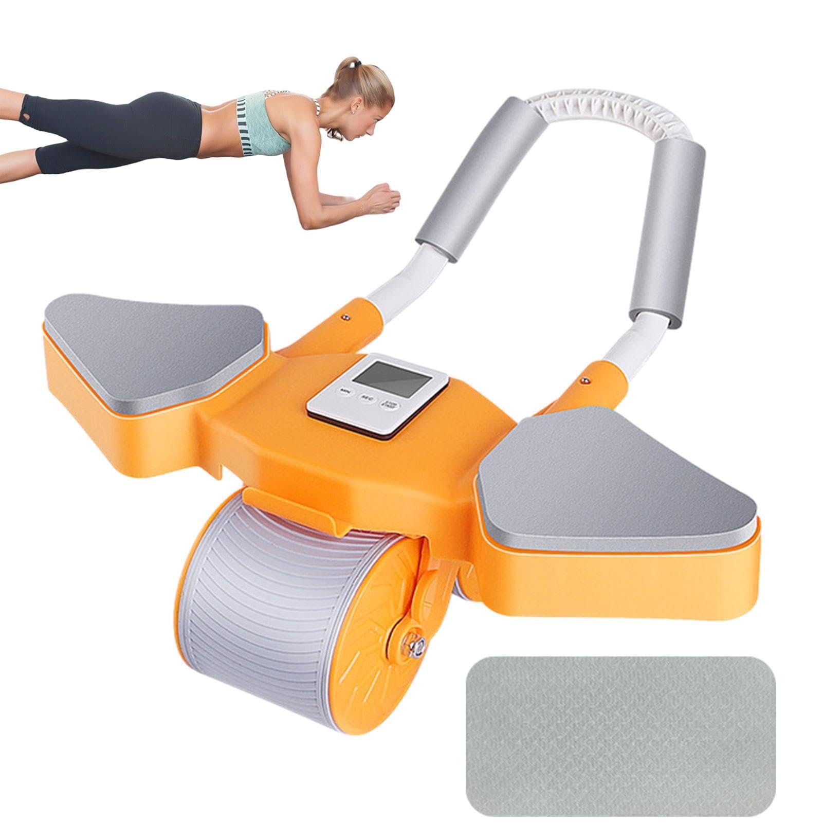 Ab Wheel Roller, rullo addominale con supporto per gomito | Fitness Roller Wheel Core Training - Ruota addominale per gli appassionati di fitness, impugnatura antiscivolo, comoda ruota addominale