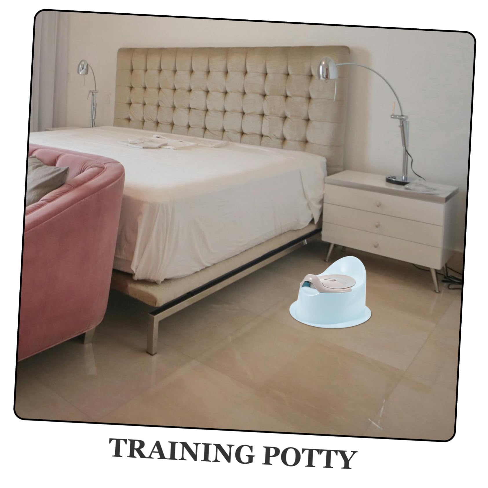 Yardwe Orinal Portátil de Plástico para Bebés, Inodoro de Entrenamiento Multifuncional y Estable, Diseño Simple y Ligero Adecuado Entrenamiento del Baño Infantil