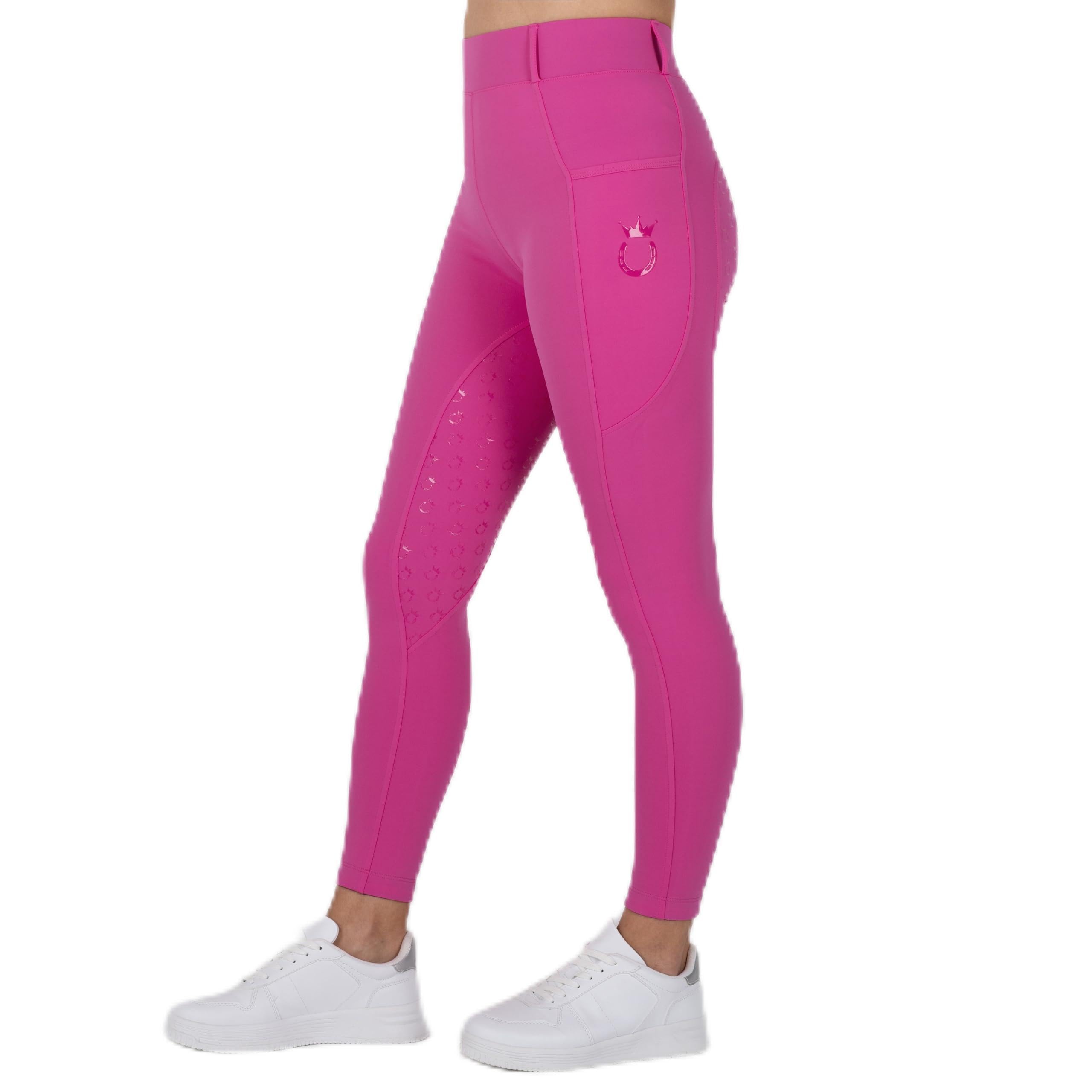 Royal Horsemen Reitleggings Damen & Mädchen (Gr. XXS-XL) - Silikon Vollbesatz - Bequeme Highwaist Reithose - Mit Handytasche und Gürtelschlaufen